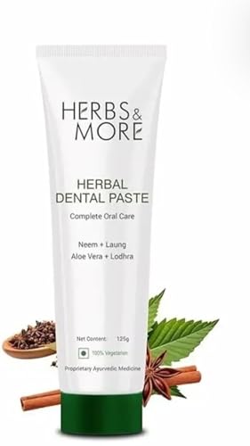Herbs & More Herbal Dental Paste | Fluoride, Paraben & Alcohol-Free | Ayurvedic Toothpaste for Compl...