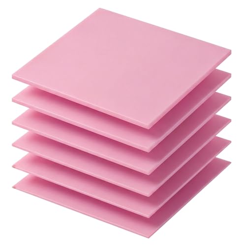 Frienda 6 Pcs Thermal Pads for GPU Laptop CPU, Pink, 100 x 100 mm