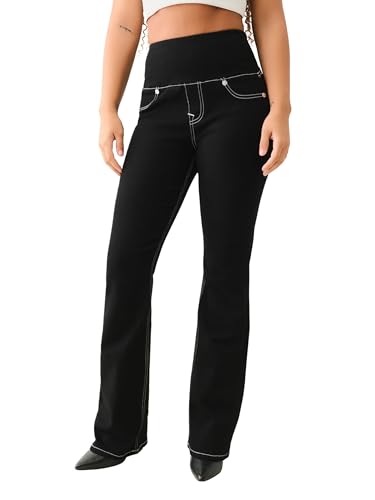 True Religion Women's Becca High-Rise Bootcut Jeans with Corset Detailing3