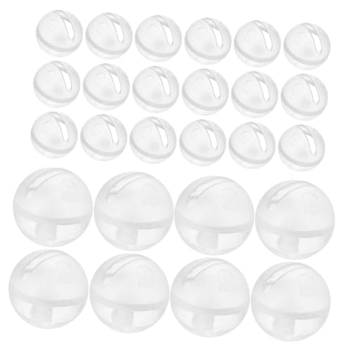 Toddmomy 30Pcs Sensory Rattle Box Clear Plastic Bells and Squeakers for Interactive Play for Pets Engaging Noise Maker Inserts