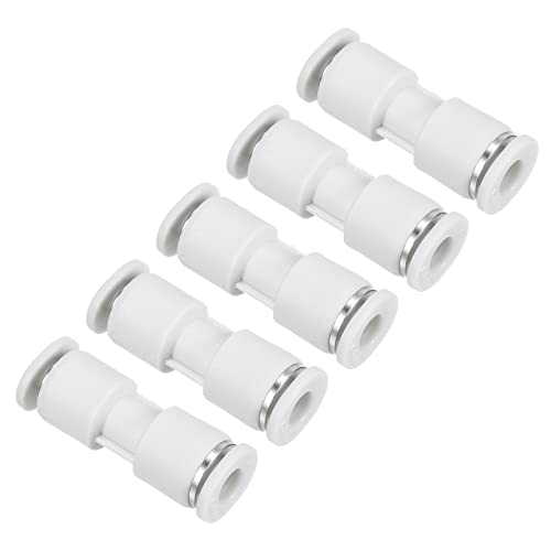 PATIKIL 4mm à 3mm Réduction Pression Connexion Air Ligne Raccord, 5 Paquet Droit Union Réducteur Pneumatique Rapide Connexion Raccords, Blanc