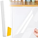 Simsky Elektrostatische Wandschutzfolie, 45x 200cm Transparent Spritzschutz Wand Spritzschutz Wand Schutzfolie Wandfolie Tapetenschutzfolie Transparent Schutz für Wände Küche Möbel Rakel Inklusive