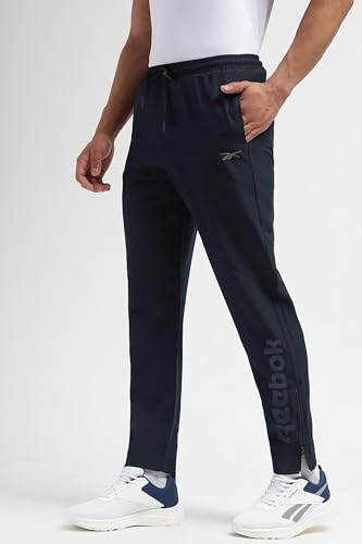 Image of Reebok Men's Track Pants - Performance Trackpants 3 E - Durable Polyester Gym & Training Pants