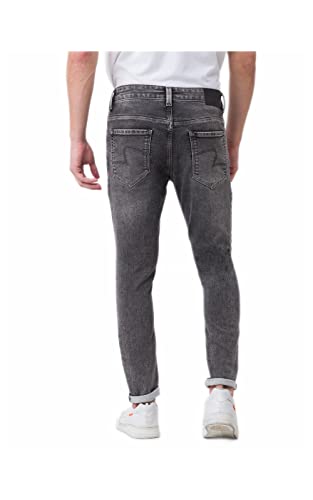Image of Spykar Men's Kano Slim Fit Mid-Rise Jeans (Ankle Length)