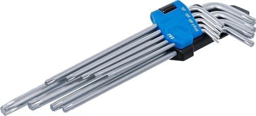 BGS 793 | Winkelschlüssel-Satz | 9-tlg. | extra lang | T-Profil (für Torx) T10 - T50 | inkl. Klapphalter