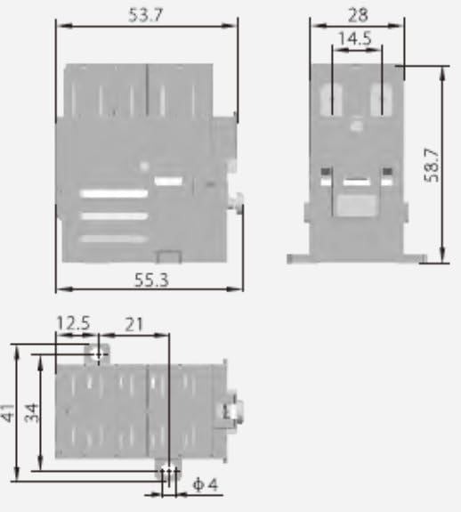 Contacteur moteur (relais) KEDU JD3 avec 4 contacts NO 230V 10 broches