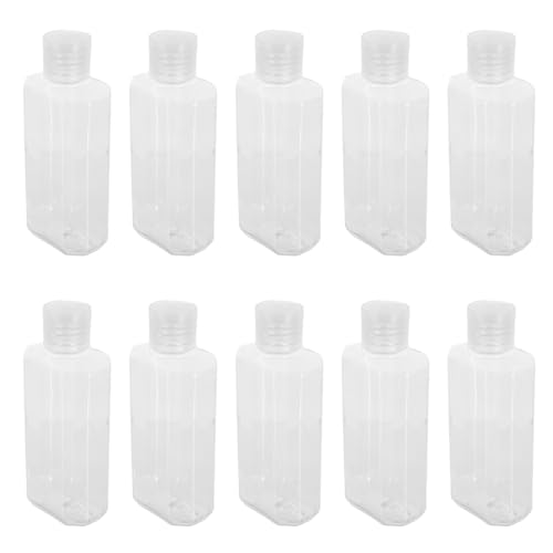 DECOMELODY 20 Piezas Botes Viaje Rellenables con Tapa Abatible Antifugas para Gel Ducha Loción Dispensador Portátil para Champú y Jabón Manos
