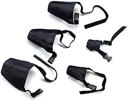 5Pcs/Set Adjustable Breathable Safety Small Medium Large Extra Dog Muzzles for Anti-Biting Anti-Barking Anti-Chewing Safety Protection(Black)