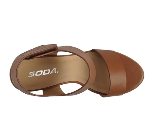 Image of Soda Wait-A ~ Women Open Round Toe Chunky Heel Ankle Strap High Heel Dress Sandals
