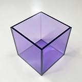 Plexiglass Vetrina Acrilico Vetrina in Acrilico Trasparente Protezione Antipolvere Scatola in Acrilico, for Statuette, Giocattoli, casa(Purple,20cm/8in)