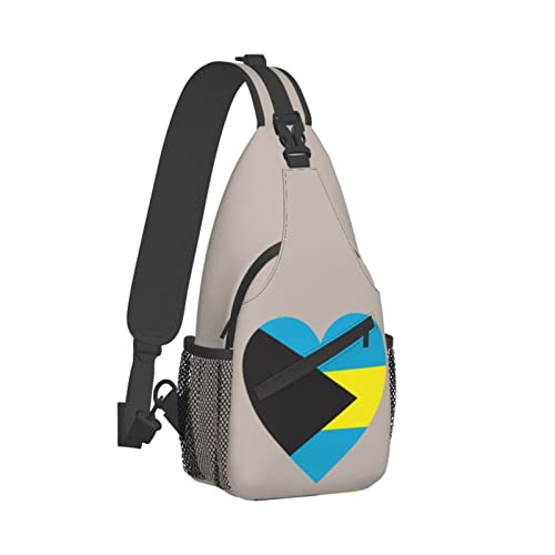 Mochila bandolera unisex negra compacta y resistente miniatura 3
