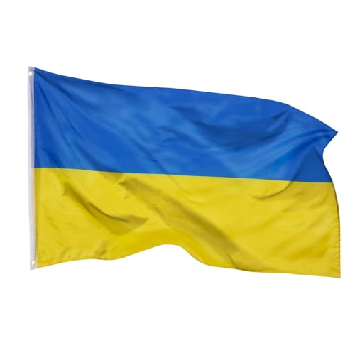 Aricona Ukraine Flagge 90x150cm - wetterbeständige Fahne mit Messingösen, 100% Polyester, robuste Doppelnaht & in lebendigen Farben - ideal für Flaggen-Liebhaber, Ukrainer & Freunde