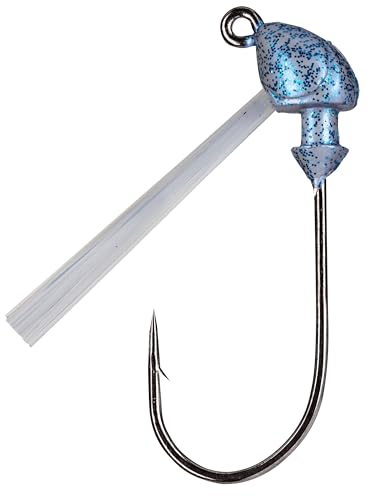 Swimbait Jig Head with Weedguard 3/8oz - Blue Glimme