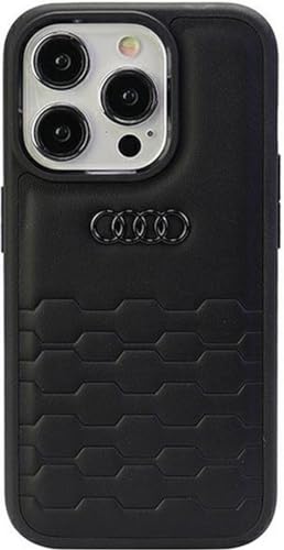 Audi GT AU-TPUPCIP15PM-GT/D2-BK Étui de Protection Rigide en Cuir synthétique pour iPhone 15 Pro Max 6,7" Noir