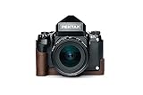 Zakao Étui pour appareil photo Pentax 67II en cuir véritable fait à la main pour appareil photo Pentax 67II 67 II Café