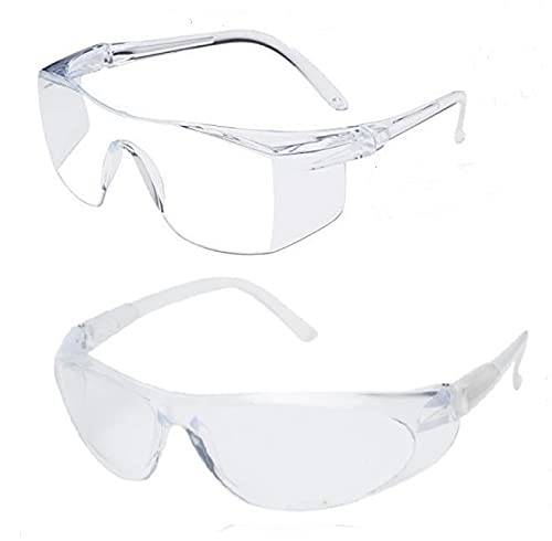 Quantum Retail - [QR3+QR5-Combo Pack] - Anti-Droplets, Anti-Fog Glasses for Construction Laboratory Outdoor Eye Protection/Dust protection Bike Riding Safety Goggle -{Free-Size}