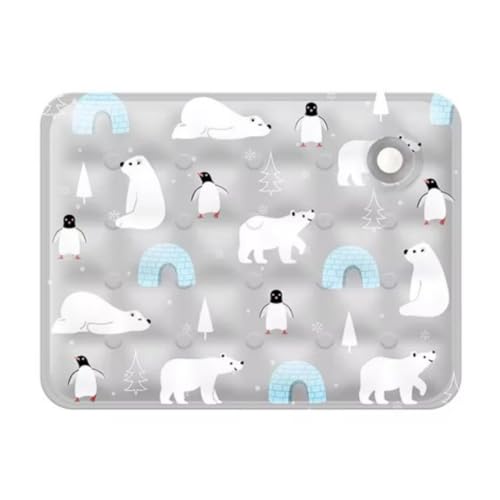 Tapete Gelado De Resfriamento Para Animais De Estimação G - 90X60cm (CINZA)