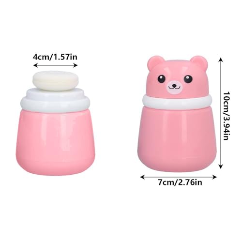 Image of Baby Skin Care Powder Talcum Puff Case Cum Container Box Reusable Refillable for Toddlers Kids and Infants BPA Free (DESIGN 1)