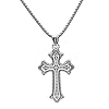 Jpltlvy Titanium Steel Cross Pendant Necklace for Men Hip Hop Style Trendy Chain Unisex Gift #5