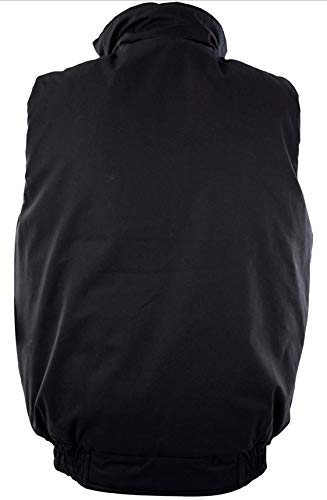 Renegader Sportswear Men's Multiple Pocket Water Resistant Poplin Shell Polar Fleece Lined Padded Utility Vest (Black, Large) #TOP1