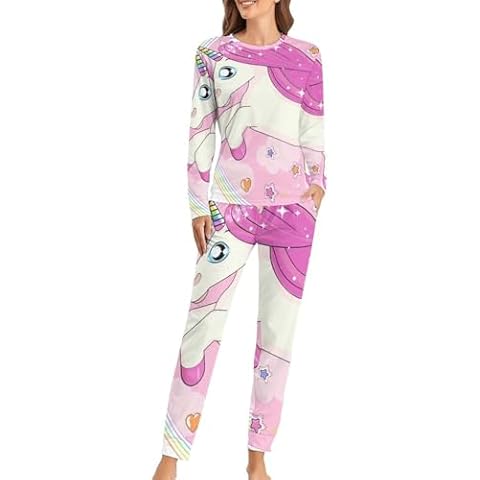 Ensemble Pyjama Femme VYJLOO Licorne Rose Cover