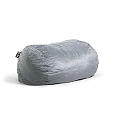 Big Joe Fuf Media Lounger Foam Beanbag Chair Gray Plush