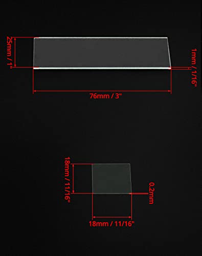 QWORK® 50 Stück Objektträger 76x26mm und 100 Stück Deckgläser 18x18mm, Mattierte Kanten