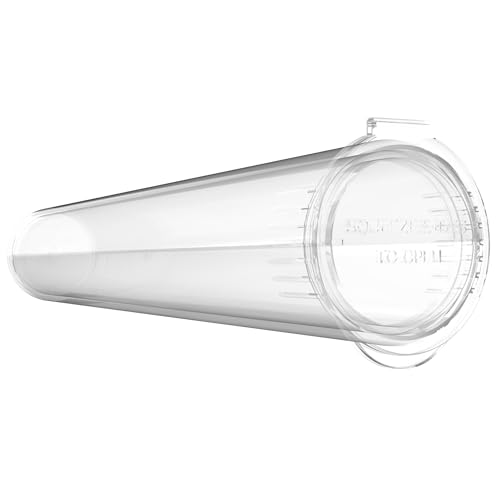 Image of 116mm CR Plastic Packaging Pop Top Tubes - Child Resistant Travel Holder Vial Containers - 500 Qty (Clear)