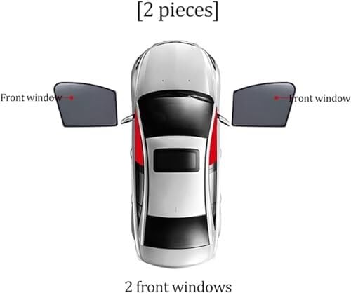Per Kia Per Sportage 2021-2023, tendine parasole laterali per auto, protezione da sole/UV/privacy, 2 anteriori Tendine