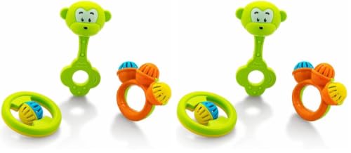 Image of Storio Infant Acrylonitrile Butadiene Styrene (Abs) So Sweet Rattle 3Pcs Packing Non Toxic Bright and Colorful Rattles Baby Boy Girl Toys Set,Multicolor (Pack of 2)