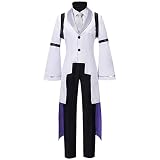WSTCCOS Disfraz de Bungou Stray Dogs Sigma para hombre, chaqueta asimétrica, abrigo, camisa, pantalones, corbata, Halloween, boda, fiesta
