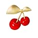 Produktbild U/K schön1x Kirsche brosche Frauen Corsage Kinder Geburtstagsgeschenk Kragen Revers Abzeichen schmuck schals schal Clip Dame schmuck Tasche Ornament männer Geschenk stilvoll und beliebt