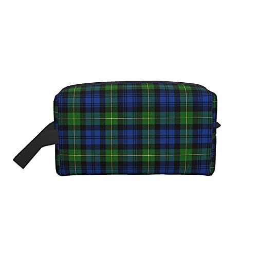 Trousse de maquillage Clan Campbell bleu marine et vert tartan écossais sac de voyage cosmétique grande trousse de toilette organisateur de pochette de maquillage portable Cover