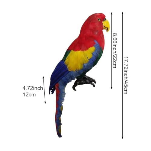 Statue de perroquet artificiel plume de 45 cm pour decoration de jardin et maison