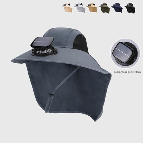 Gorra con ventiladores extraíbles solares y ajuste regulable 6