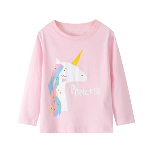Image of Girl Long Sleeve Shirts Christams Tops Tees Cotton Casual Stripe Crewneck Graphic Jersey Tunic T-Shirts 3 Packs Sets