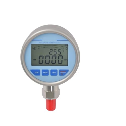 Digital Air Oil Pressure Gauge Accuracy 0.1% Diaphragm Stainless Steel 316L Backlight Fuel Water Pressure Meter Precision Metalworking(M20-1.5,-0.1Mpa~0~100Mpa)