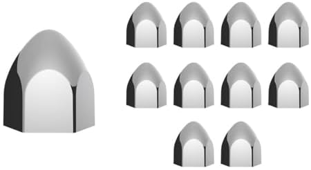 United Pacific 10069P 3/4” x 1 3/8” Push-On Chrome Plastic Bullet Nut Cover – ONE Set (Pack of 10)