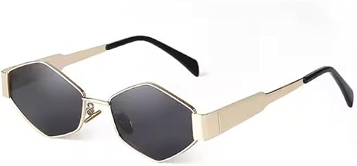 KRILLEN SHADES Black Diamond Style Silver Metal Sunglasses/Goggles For Women's- UV Protected-UV Protected