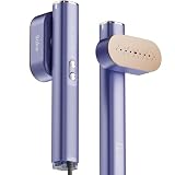 iLAKE Travel Steamer for Clothes, 100-240V Dual Voltage Portable Garment Steamer, 1000W Travel Size Handheld Steam & Iron 2 in 1, for Global & Europe Traveling, Business, Home, Blue