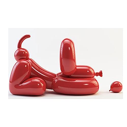 NgFTG Poop And Balloon Dog Figurines,Modern Jeff Koons Art Sculptures,Creative Gifts Puppy Statues,Home Decor Ornaments For Office-B
