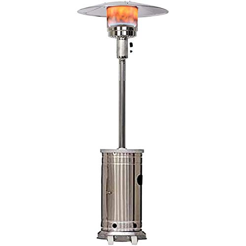 Heizschwammerl Gas, Gas Heizpilz Aus Edelstahl Infrarot Heizstrahler Outdoor Transporträder, Umkippsicherung Für Terrasse, Balkon