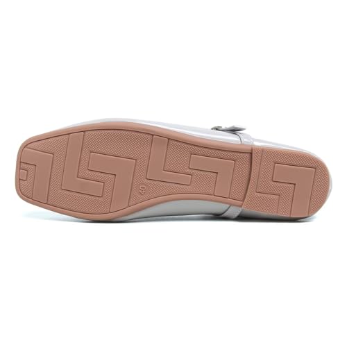 Image of LUXINYU Women's Slip on Flats,Classy Round Toe Solid Classic Mary Jane Ballet Dance Shoes Soft Comfortable PU Flat Shoes