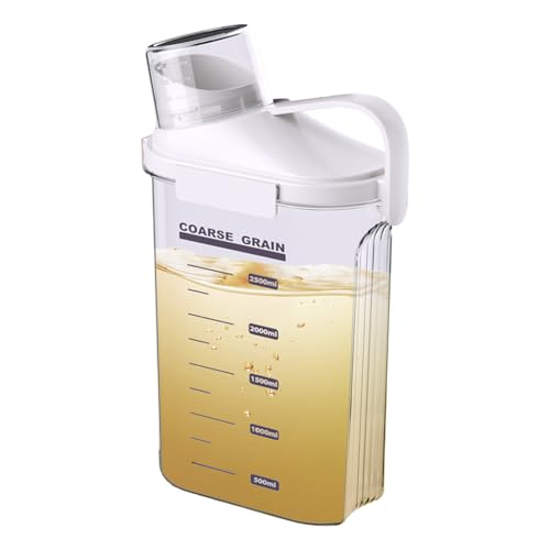 Contenitore di stoccaggio degli alimenti con beccuccio - scatola di distributore di cereali per grano, snack, farina | Porta alimentare a secco in plastica trasparente, contenitore di stoccaggio della