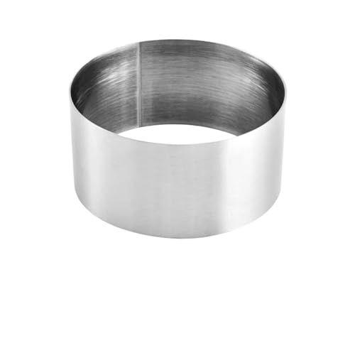 Anillo Para Tartas 5 uds molde de anillo for pastel forma redonda de acero inoxidable herramienta for hornear reutilizable Mousse círculo cocina Gadget accesorios de pastelería Para Hornear(Extra-larg