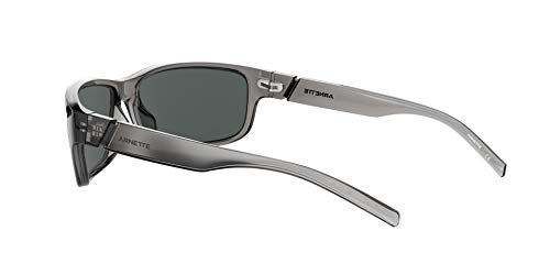Arnette Men's An4271 Zoro Rectangular Sunglasses, Transparent Grey/Grey, 63 Mm #TOP4