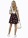 YOINS Overall Dress for Women Adjustable Straps Pinafore Dress Pleated Mini Cute Cherry Suspender Skirt Black Large
