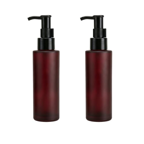 Botellas de vidrio de 100 ml con tapa de bomba negra para dosificación precisa 2