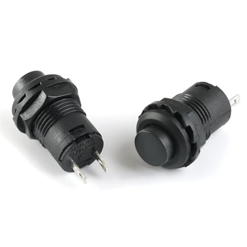 Bouton-poussoir momentané 12mm pour tableau de bord auto et domotique de maison