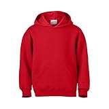 Picture of Soffe MJ Big Boys' Basic Hooded Sweatshirt, Red, Large